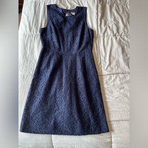 J Crew Navy Blue Lace Dress 4P Petite